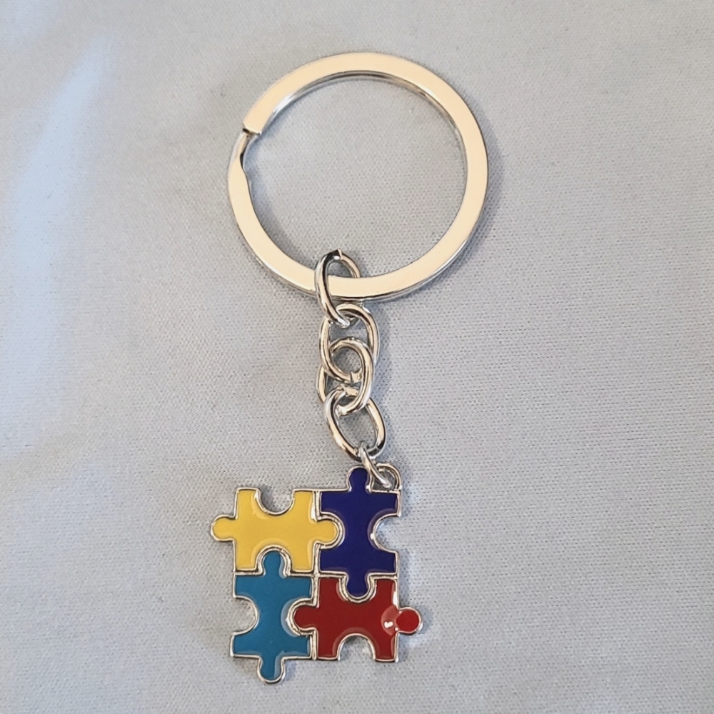Puzzled Keychain